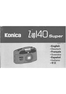 Konica Z-up 140 Super manual. Camera Instructions.